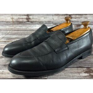 Morjas The Penny leather Loafer dress shoes color black Grain size 12
